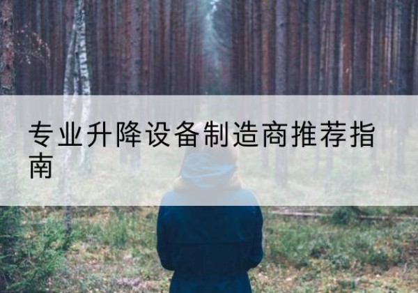 太湖电动剪叉升降平台厂家-专业升降设备制造商推荐指南
